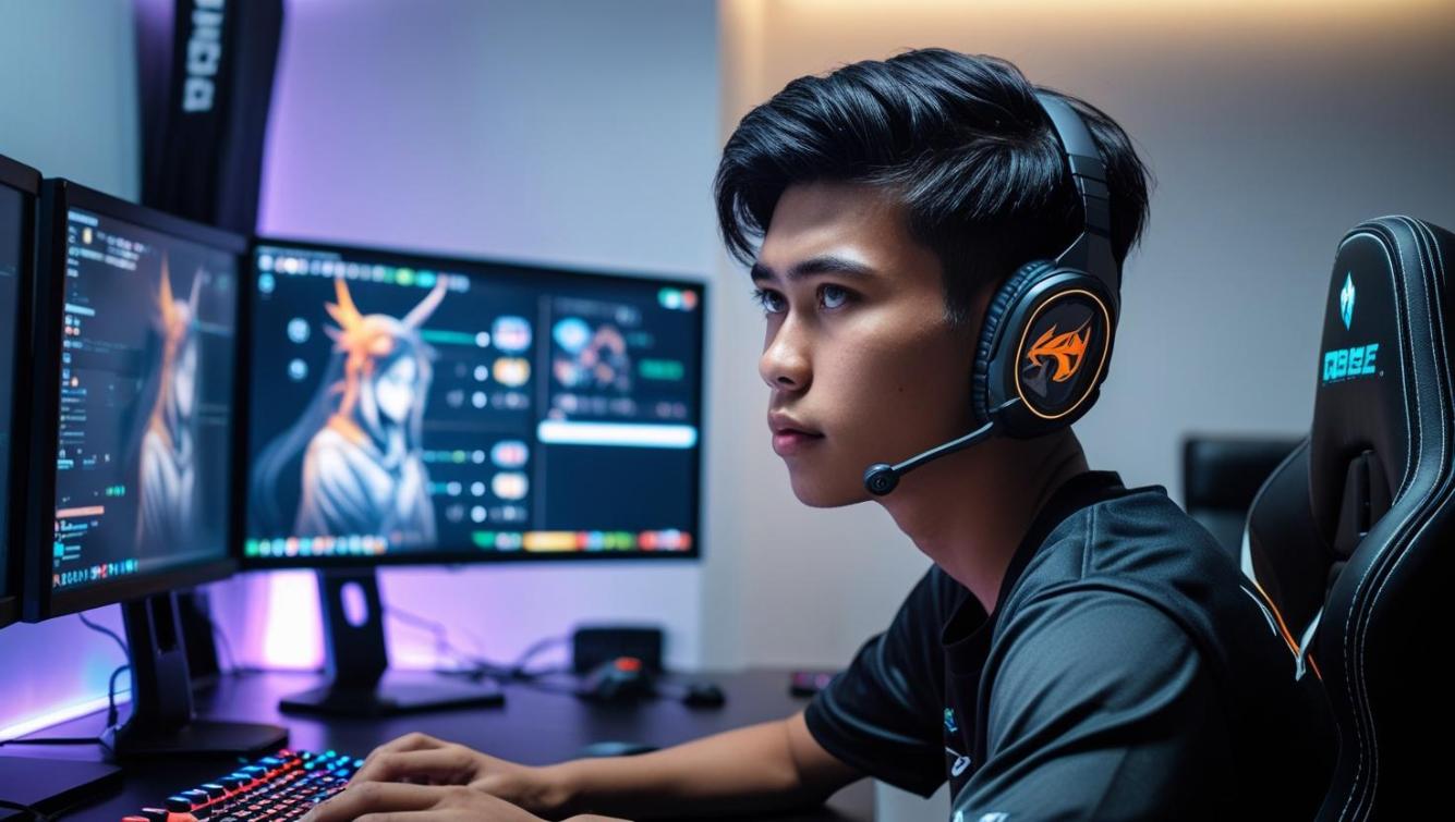 Why Gamers in Malaysia Are Turning to Casino Games to Boost Their Betting Strategy Malaysian gamer analyzing casino and video game betting interfaces on dual monitors - Why Gamers in Malaysia Are Turning to Casino Games to Boost Their Betting Strategy