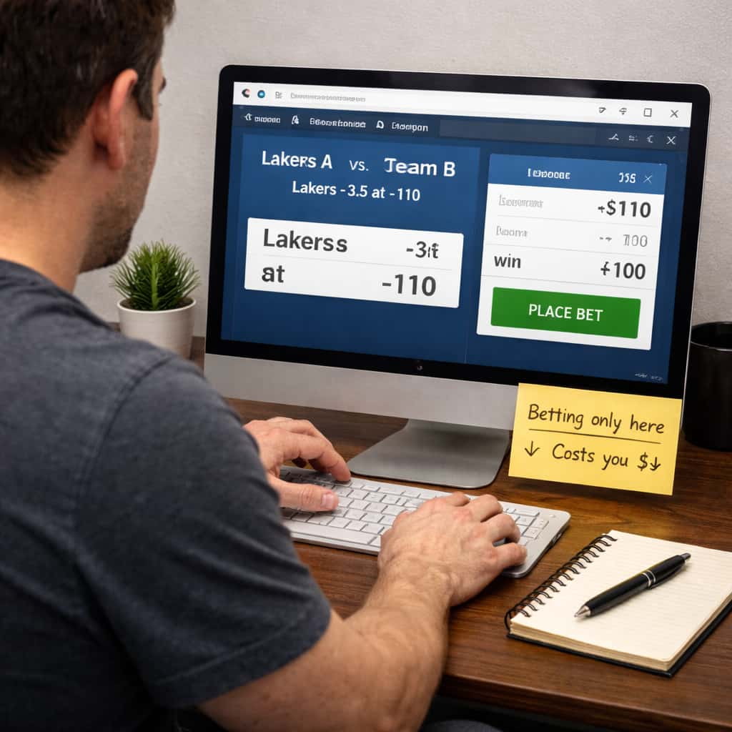 Placing a bet on NBA game - How Much Money Do You Lose by Using Only One Sportsbook