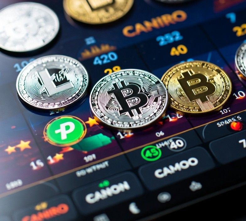 digital casino interface with Litecoin coins displayed - Playing in Casinos with Litecoin: Redefining Gaming and Betting Experiences
