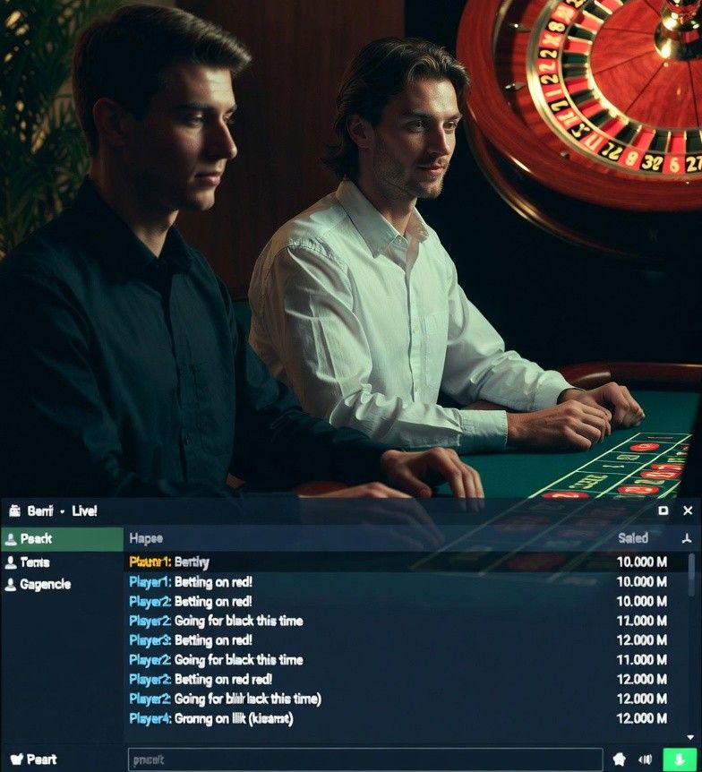 players interacting through live chat during a roulette session - How High Roller Roulette Bridges Video Games & Betting - The Future of Immersive Online Casino Play